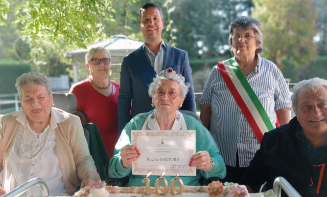 A Rocca d’Arazzo si festeggia la neo centenaria Regina Sartore