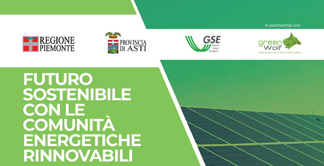 La C.E.R. (Comunità Energetica Rinnovabile) della Provincia di Asti è un successo: adesione dei Comuni vicina all'80%