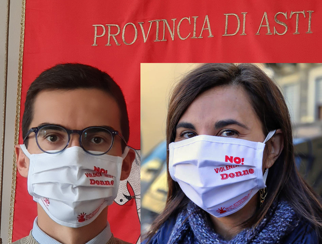 La Provincia di Asti indossa la mascherina per dire NO alla violenza contro le donne! 